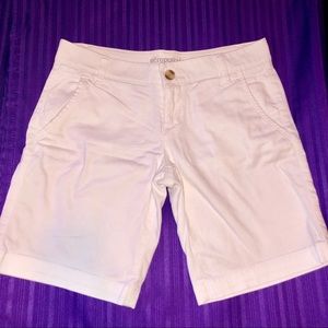 White Aeropostale Stretch Bermuda Shorts - 1/2